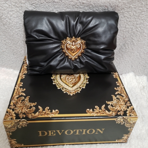 DOLCE & GABBANA Small Devotion Padded Leather Shoulder Bag - Picture 14 of 14